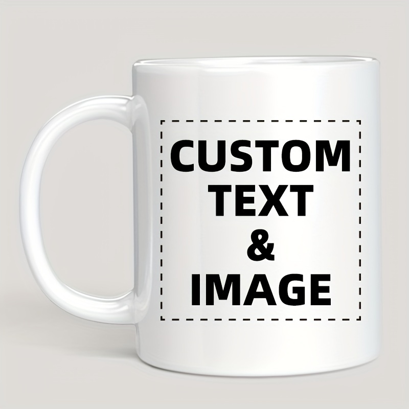 Coffee Tea Name - Caneca Personalizada com Foto e Texto/Logo