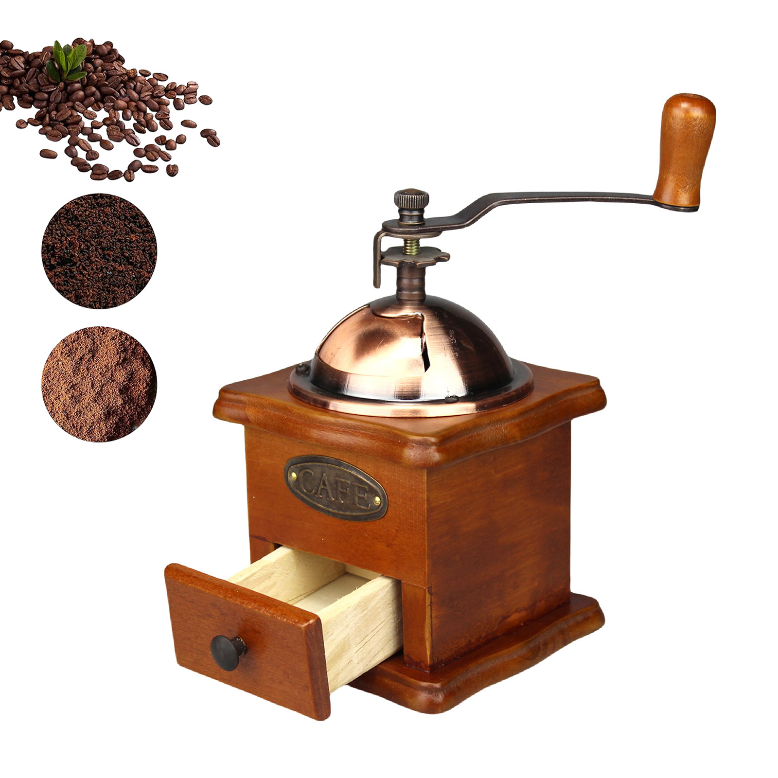 Burr Hand Grinder - Moedor de café manual antigo, com