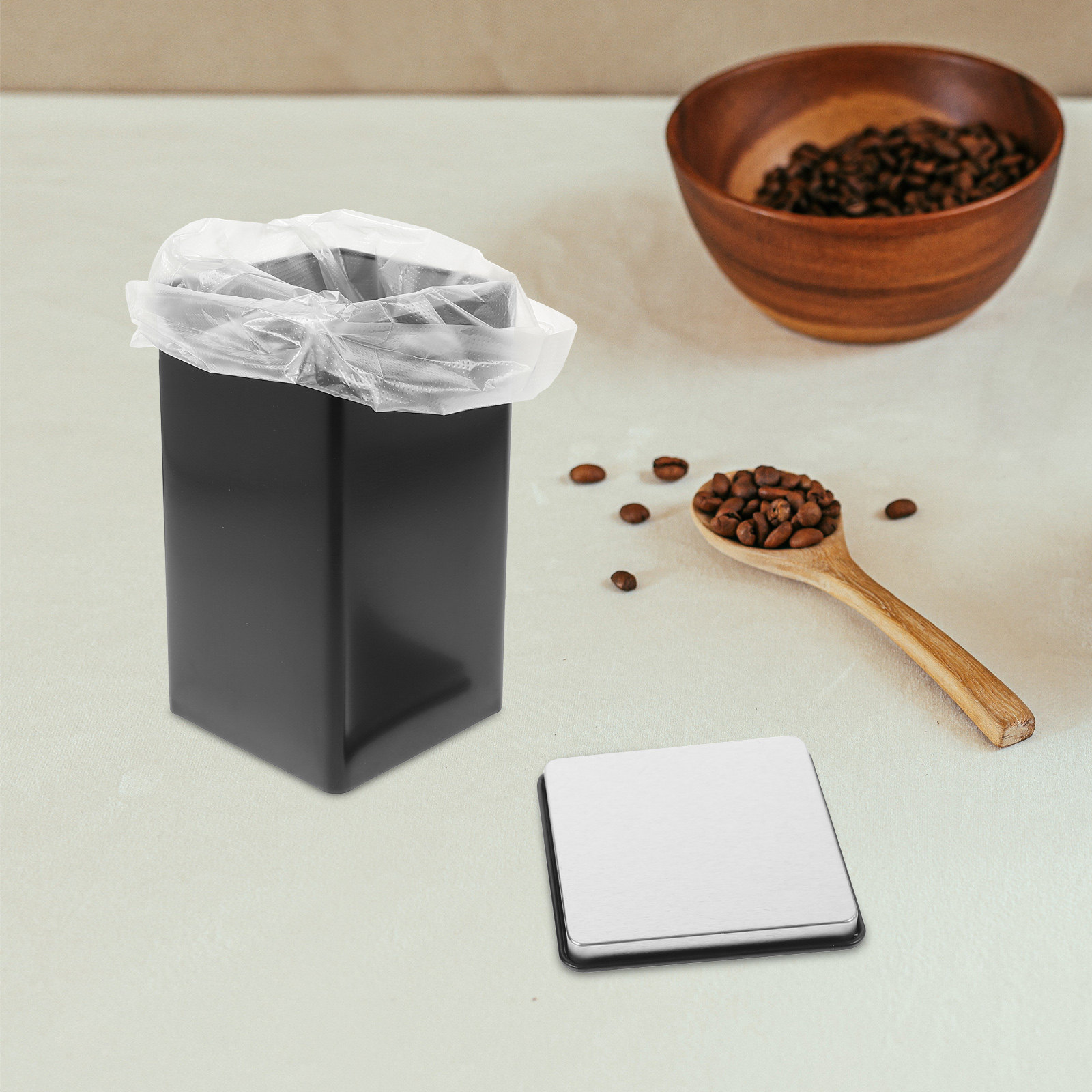 Coffee Tea Sugar - 4 Potes de Armazenamento com Boca