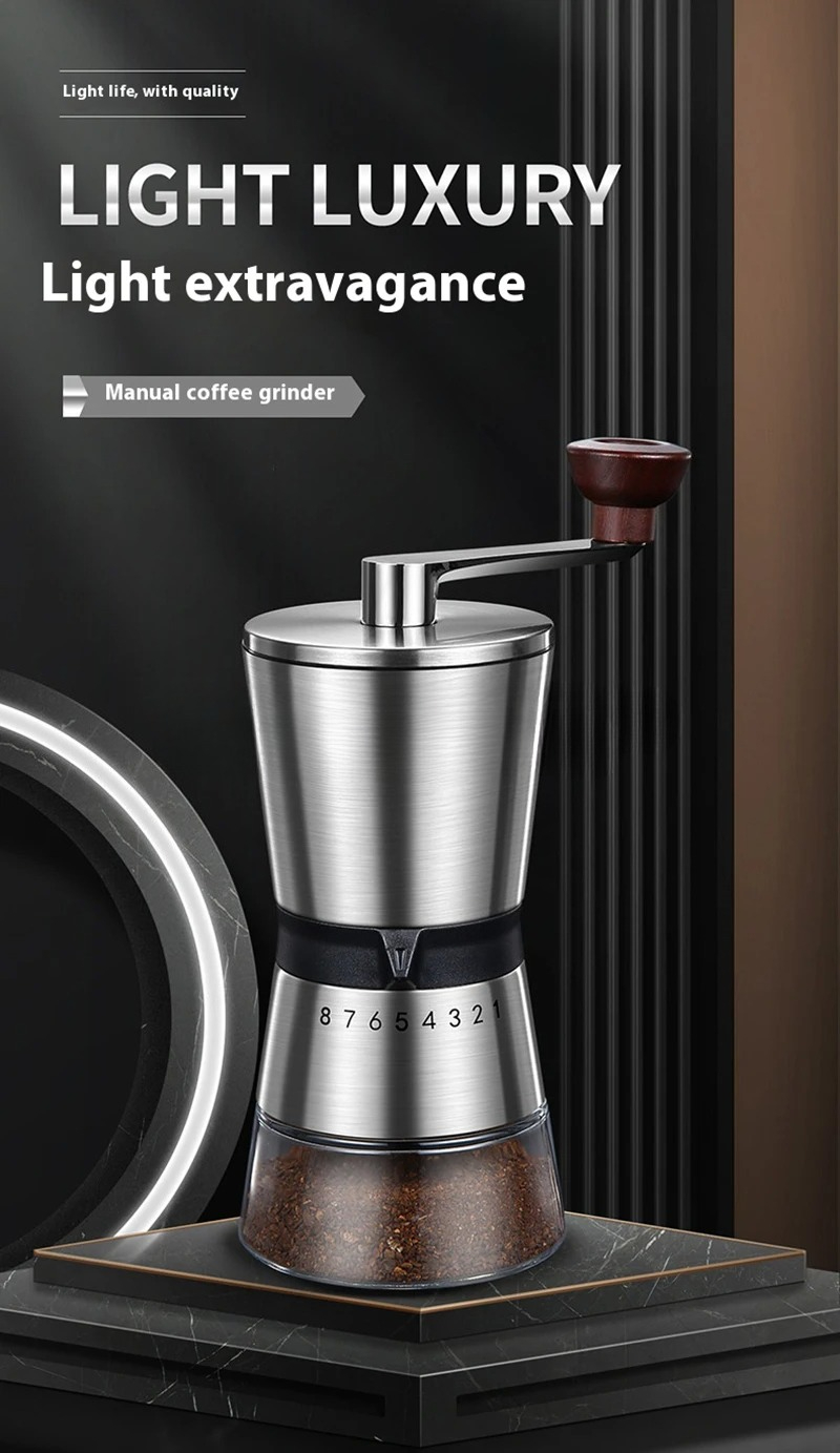 Casa ajustável portátil ferram - Burr Hand Grinder avaliação e preço