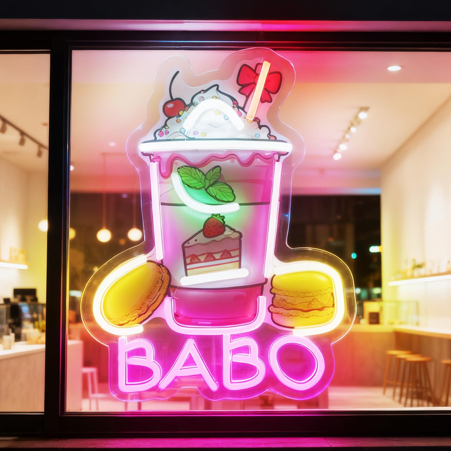 Letreiro Neon Boba, Letreiros  - Coffee Tea & Espresso Appliances avaliação e preço
